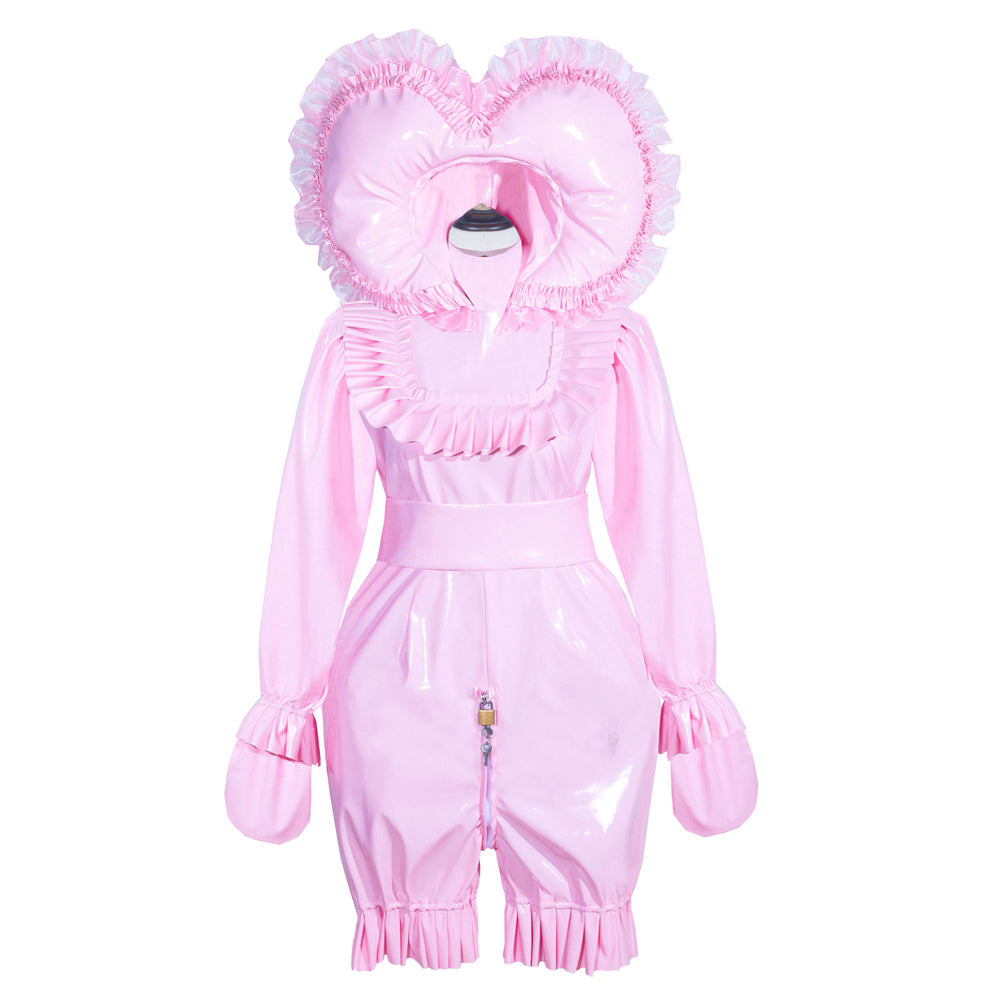 Combinaison G4012 en PVC fin rose bébé