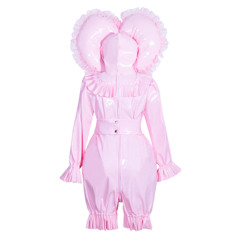 Combinaison G4012 en PVC fin rose bébé
