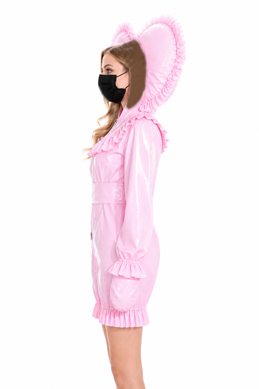 Baby Pink Thin PVC Bodysuit Outfit G4012