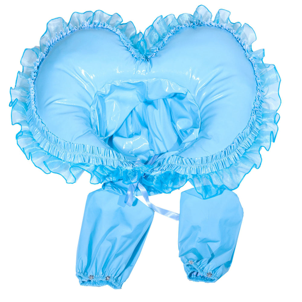 Babyblaue, dünne PVC-Bodysuit-Outfit G4013
