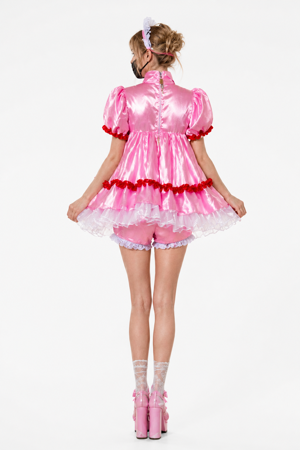 Pink Satin Dress G4027