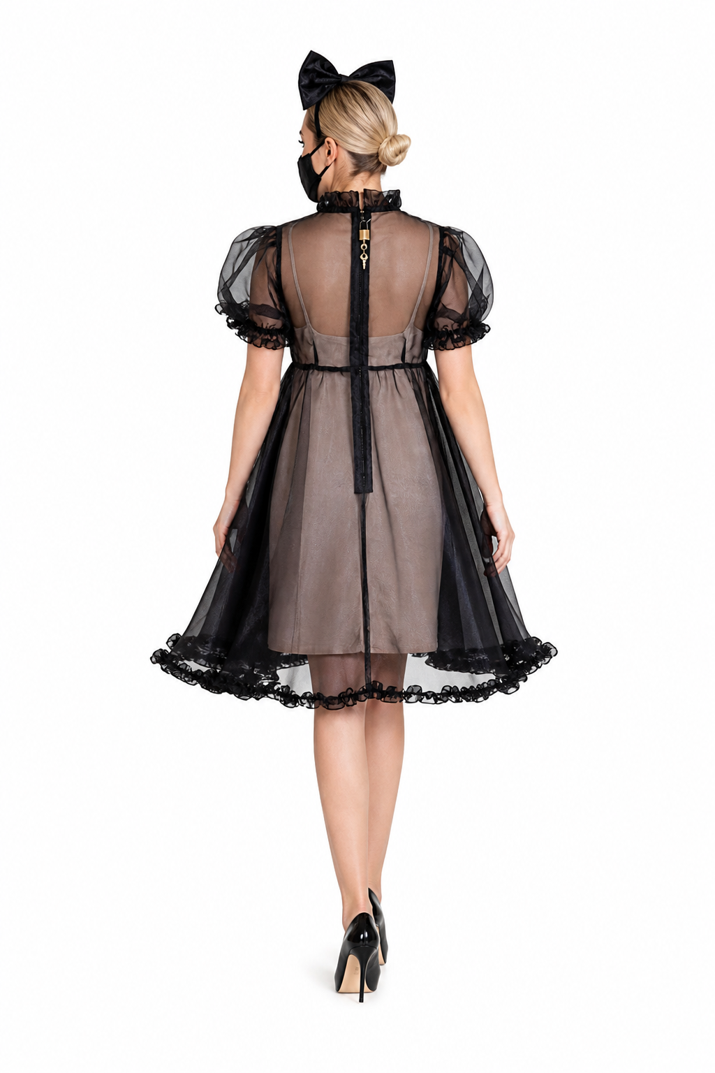 Black Organza Dress G4030