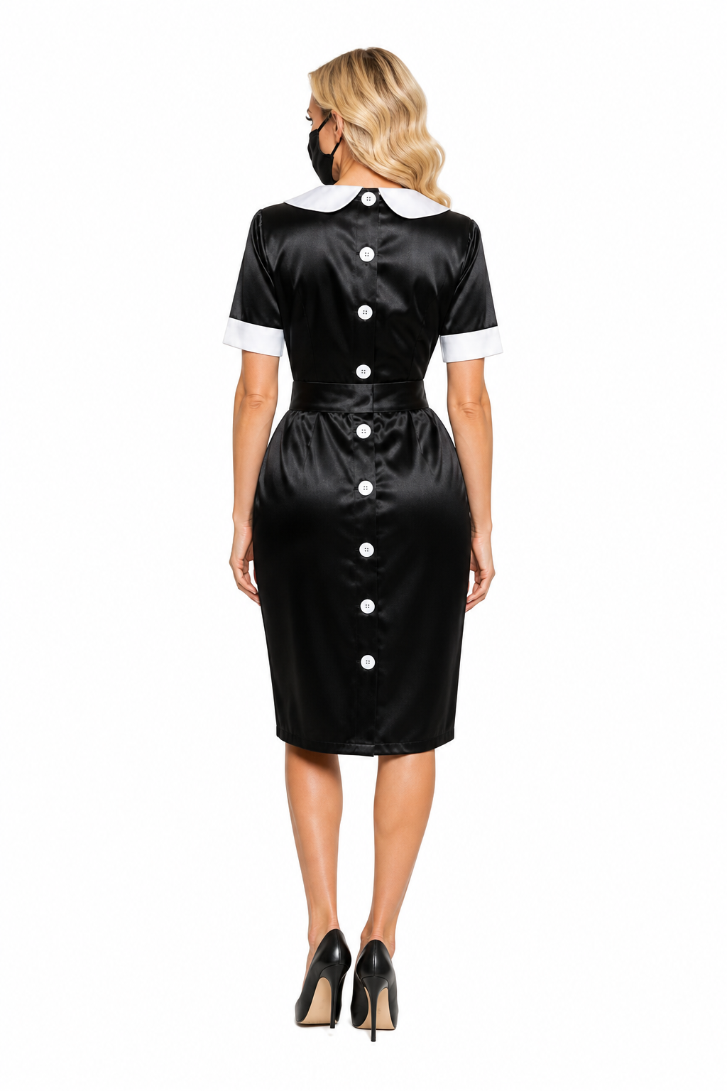 Black Satin Dress G4031