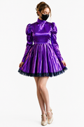 Purple Satin Dress G4033