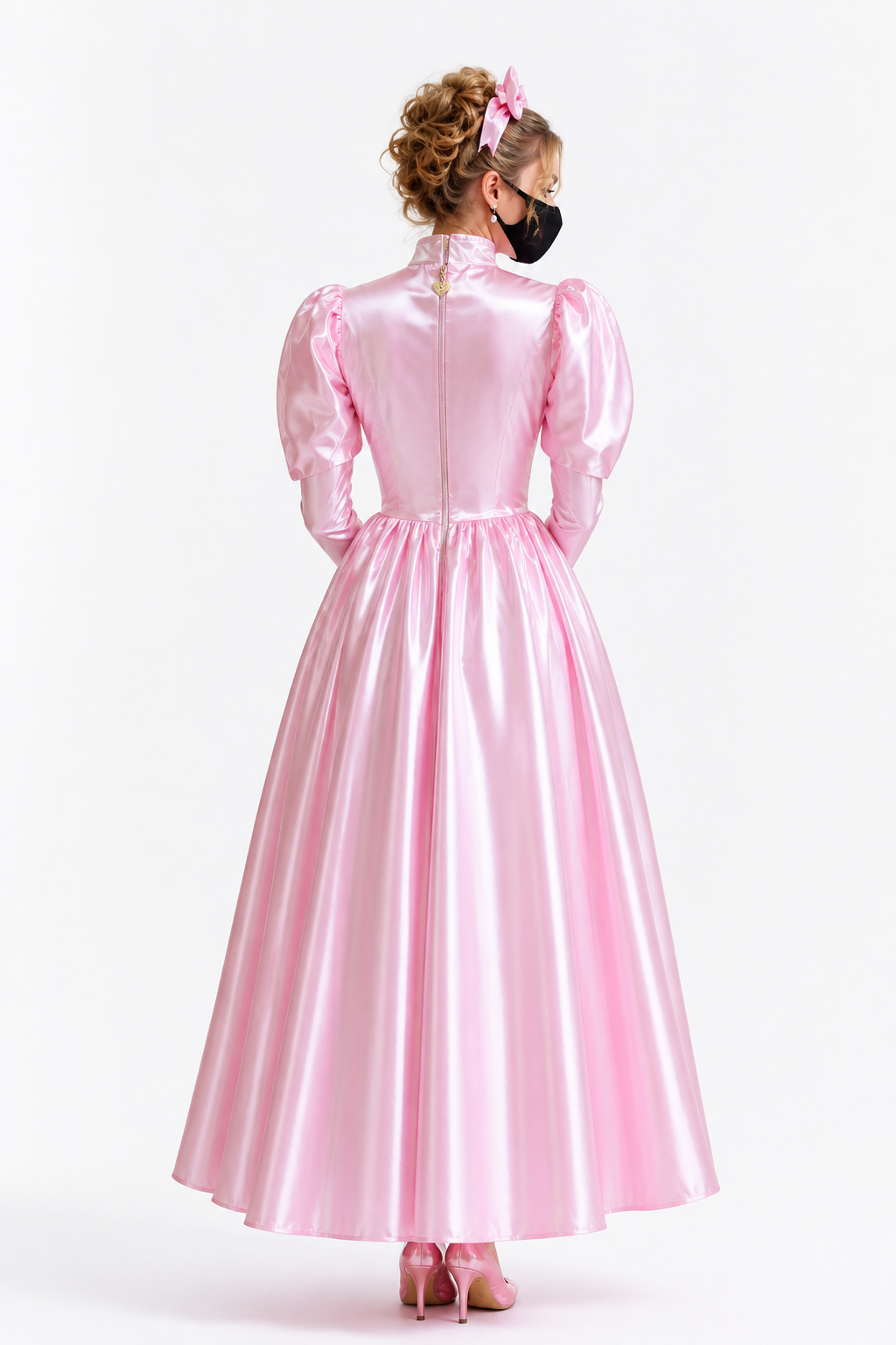 Baby Pink Satin Dress G4036