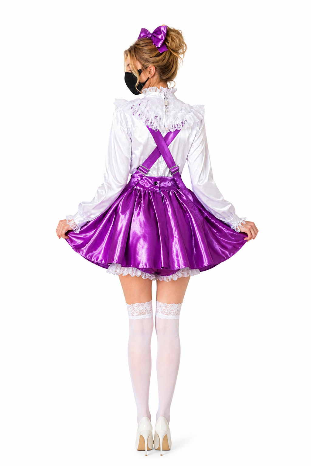 Purple Satin Dress G4037