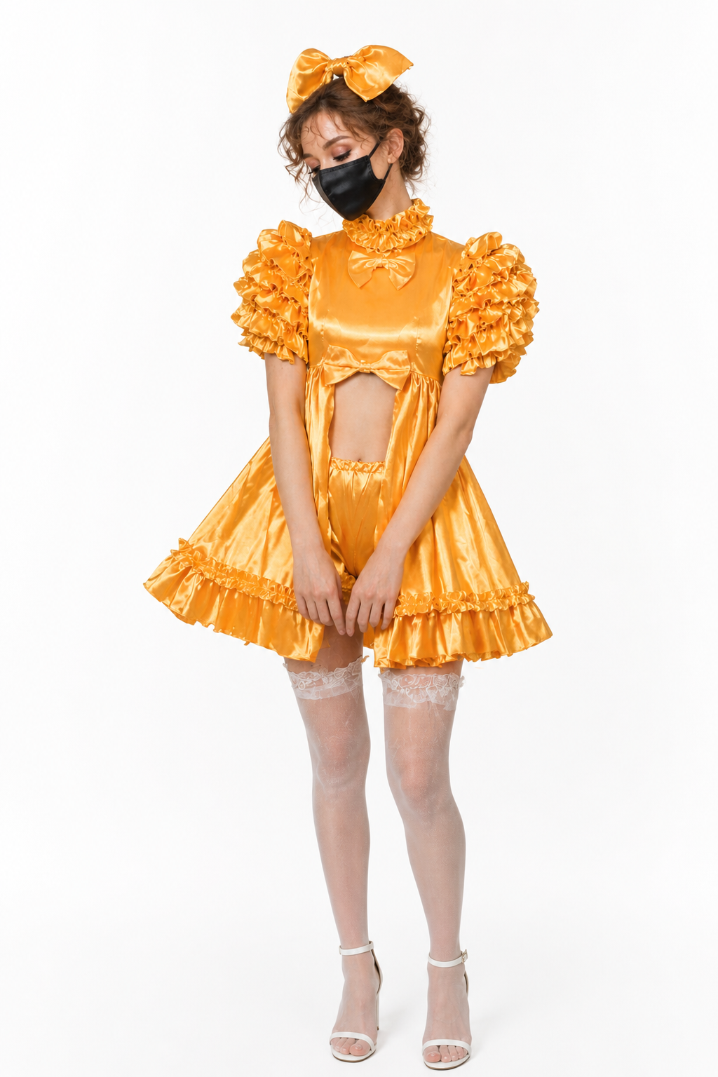 Yellow Satin Dress G4040
