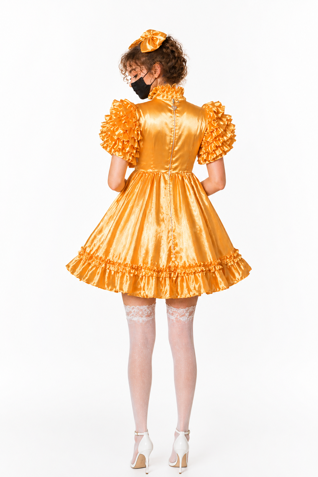 Yellow Satin Dress G4040