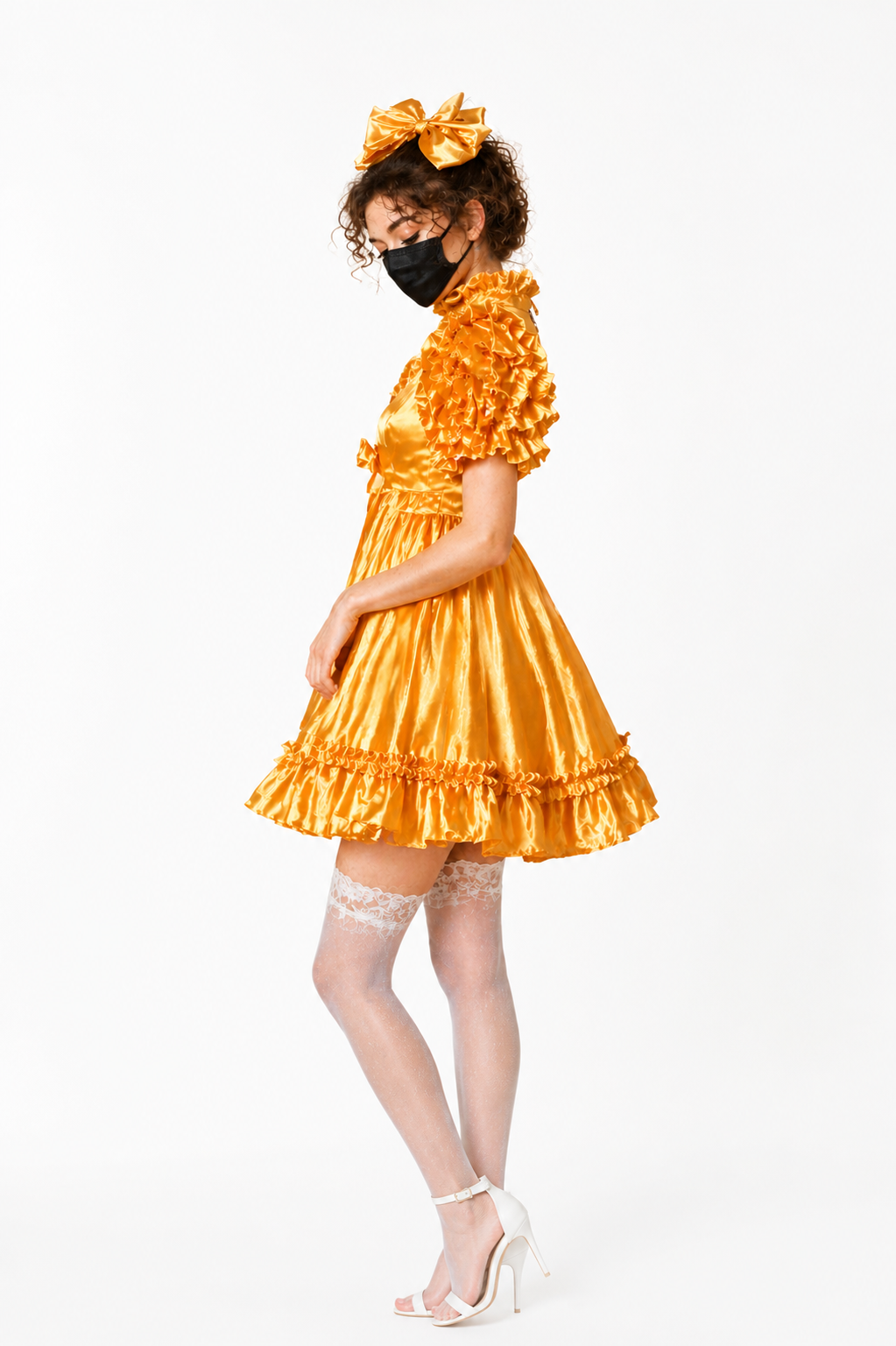 Yellow Satin Dress G4040