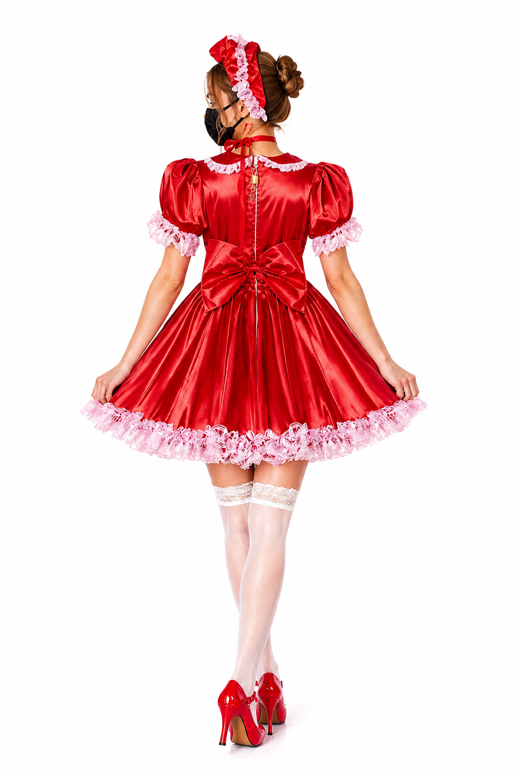 Red Satin Dress G4042