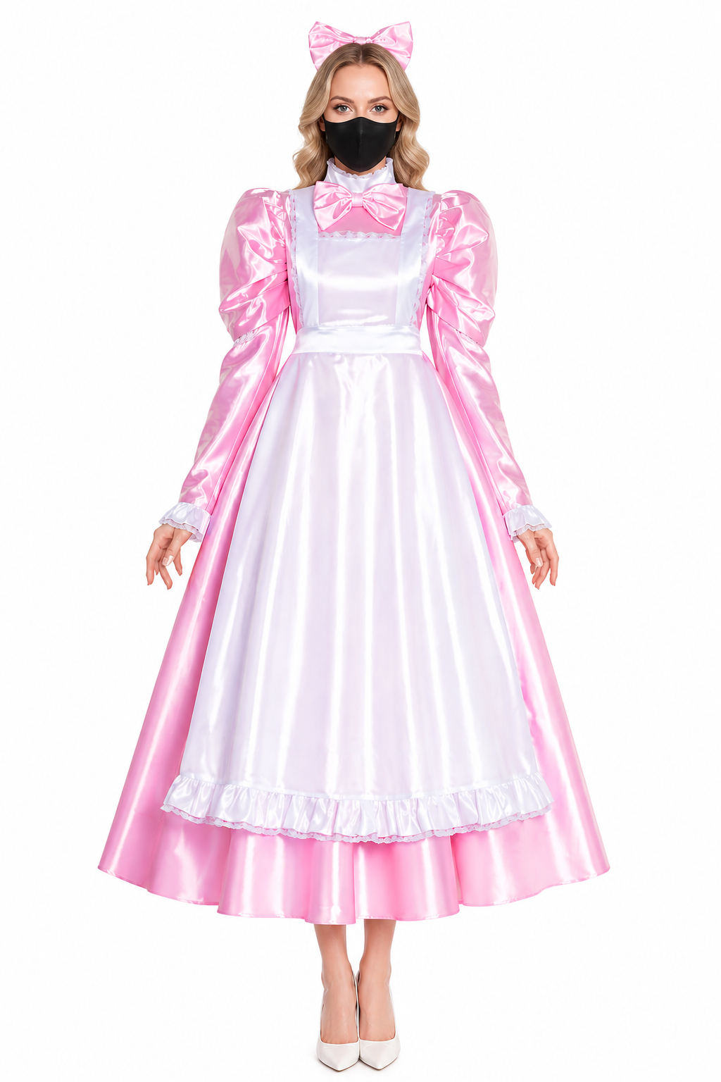Baby Pink Satin Dress G4043
