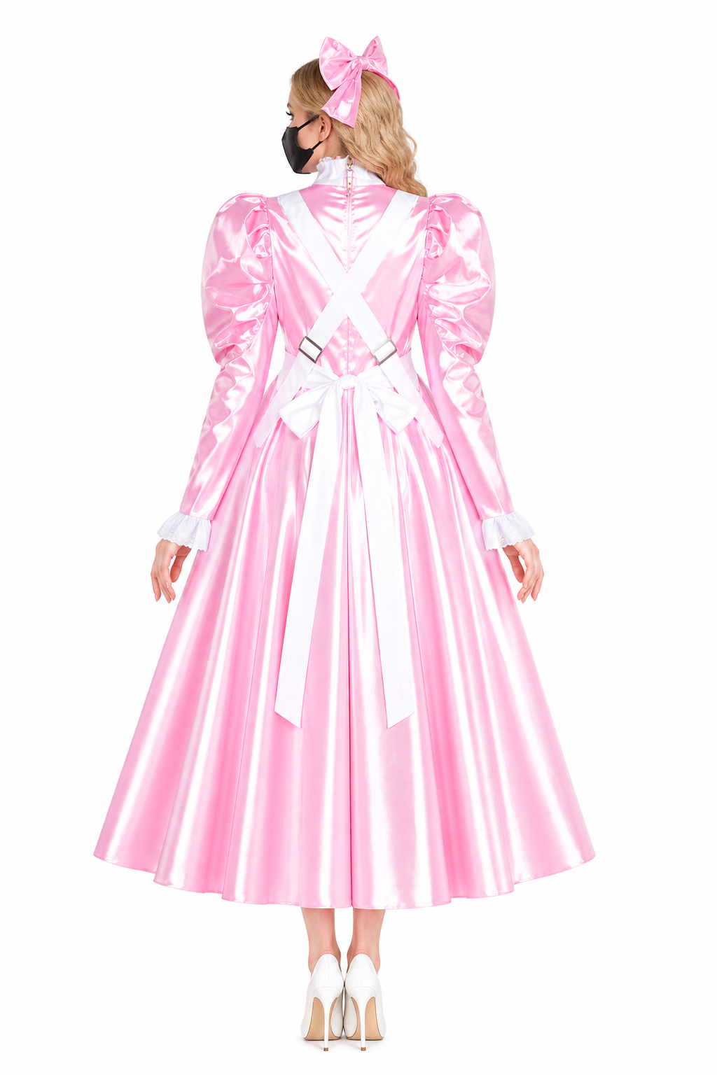 Baby Pink Satin Dress G4043