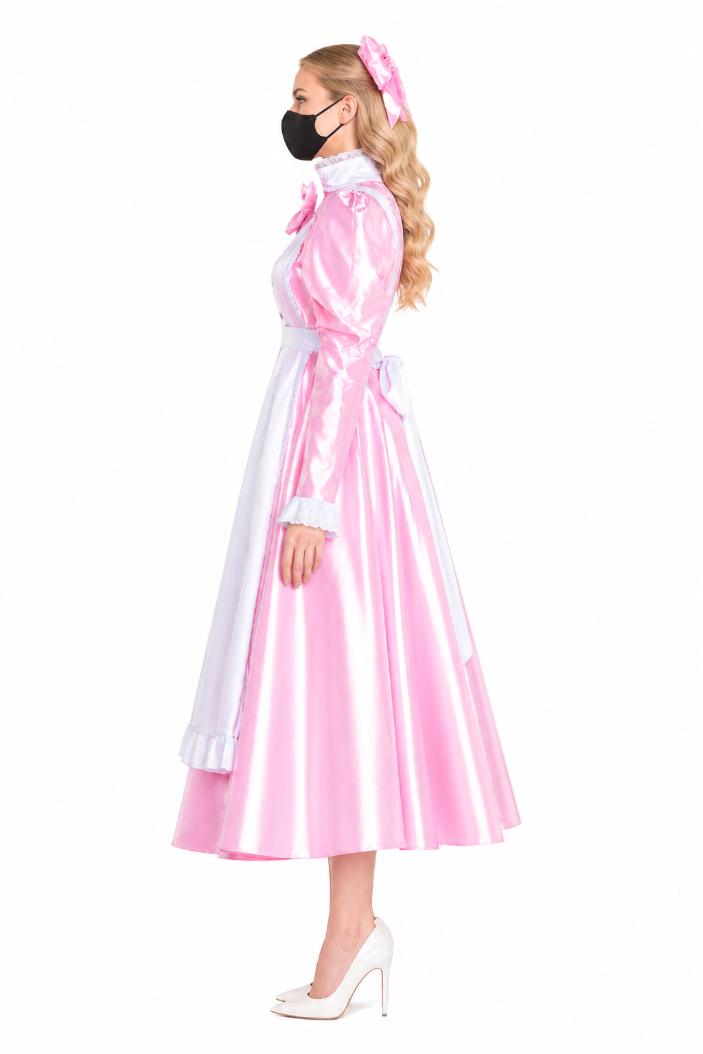 Baby Pink Satin Dress G4043