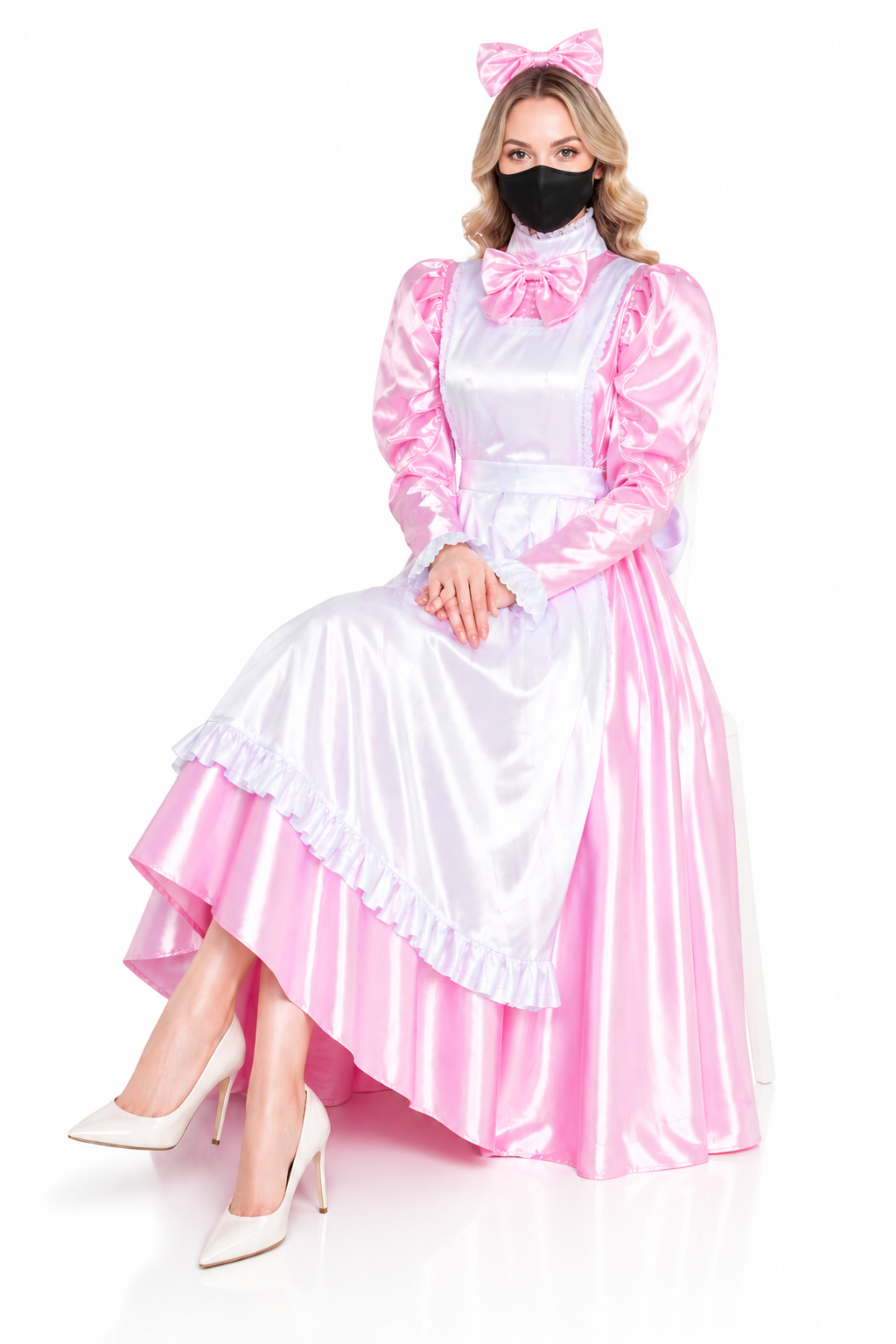 Baby Pink Satin Dress G4043