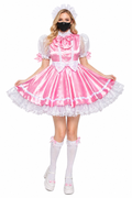 Babyrosa Satin- & Organza-Kleid G4048