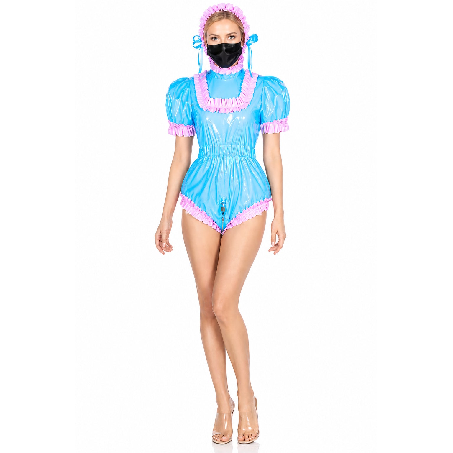 Grenouillère fine bébé bleu en PVC G4050