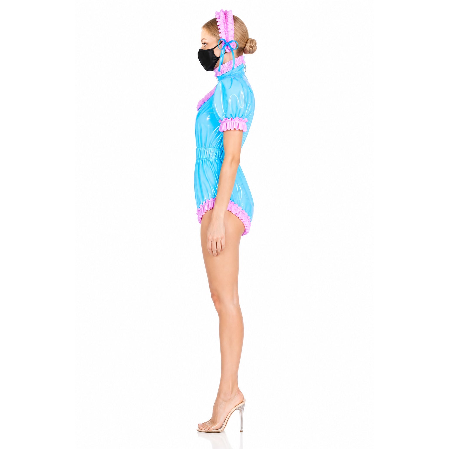 Grenouillère fine bébé bleu en PVC G4050