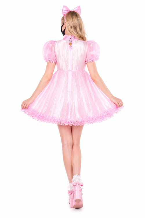 Baby Pink Organza Dress G4052