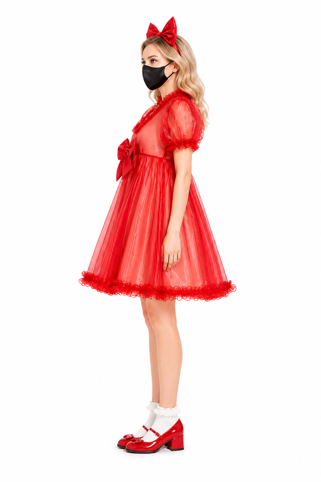Red Organza Dress G4053