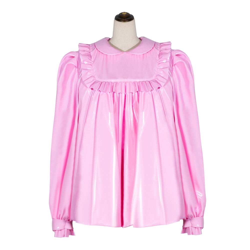 Blouse fine en PVC rose G4056