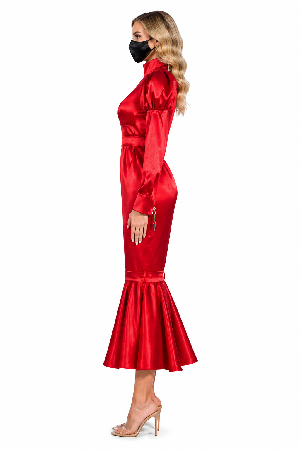 Red Satin Dress G4061