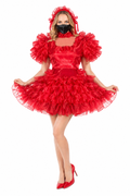 Red Organza & Satin Dress G4064