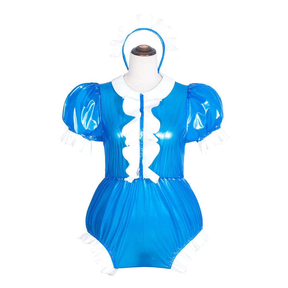 Blue Clear PVC Romper G4065