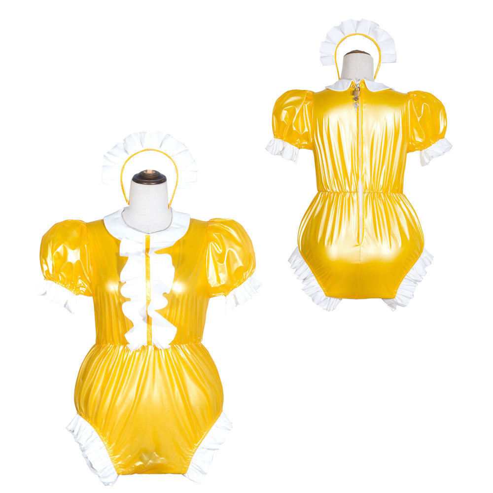 Yellow Clear PVC Romper G4066