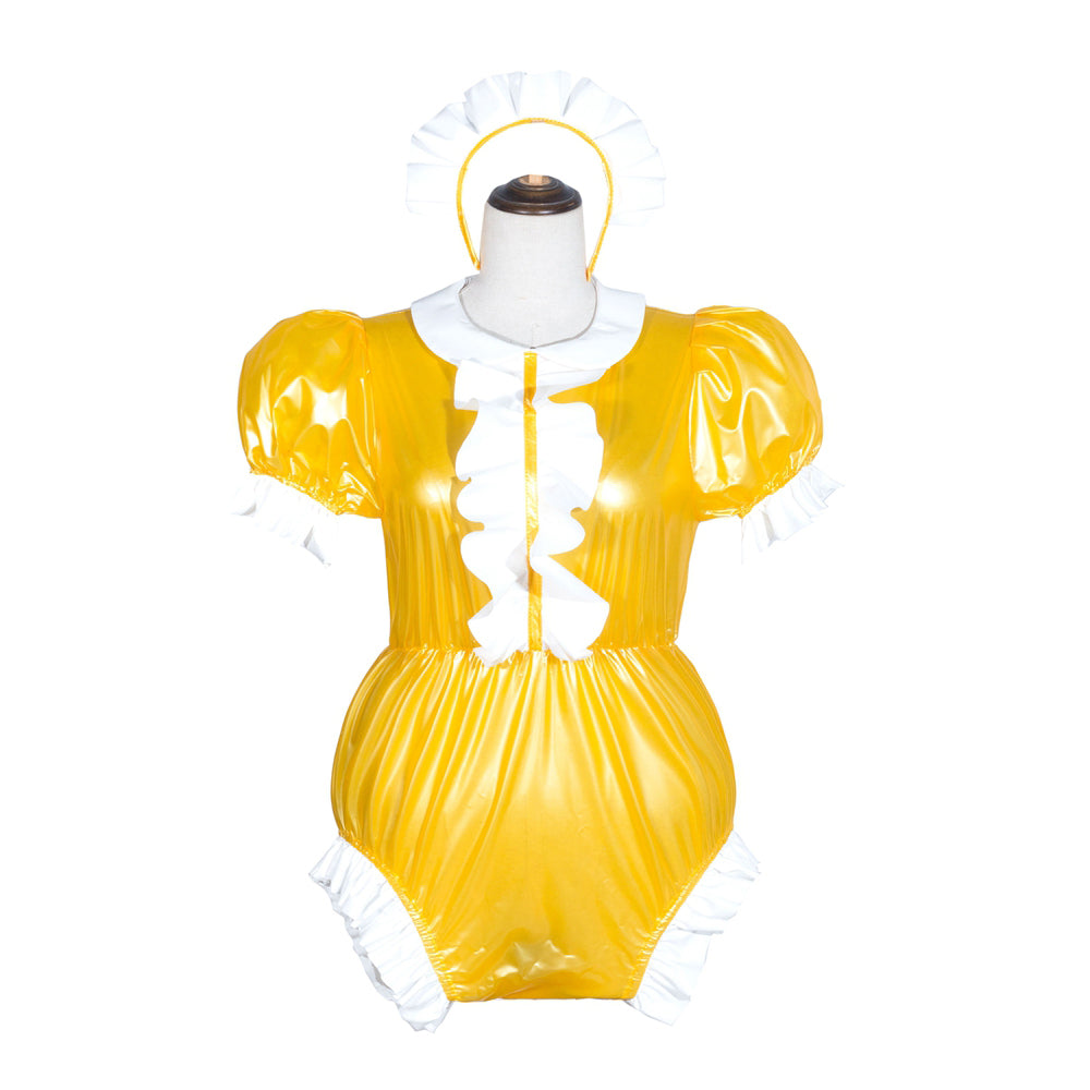 Yellow Clear PVC Romper G4066