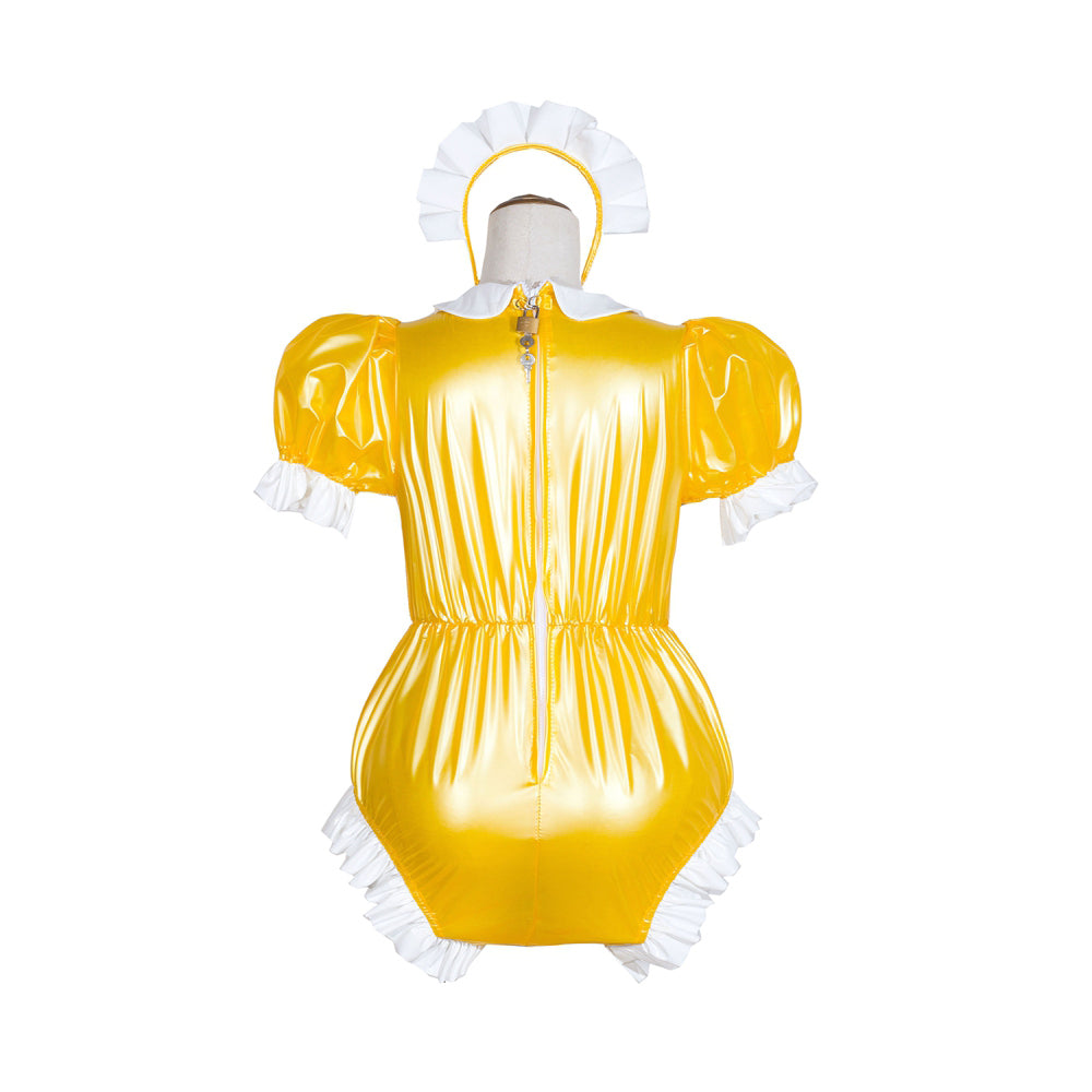 Yellow Clear PVC Romper G4066