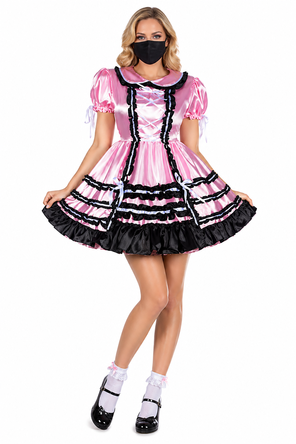 Pink Satin Dress G4068