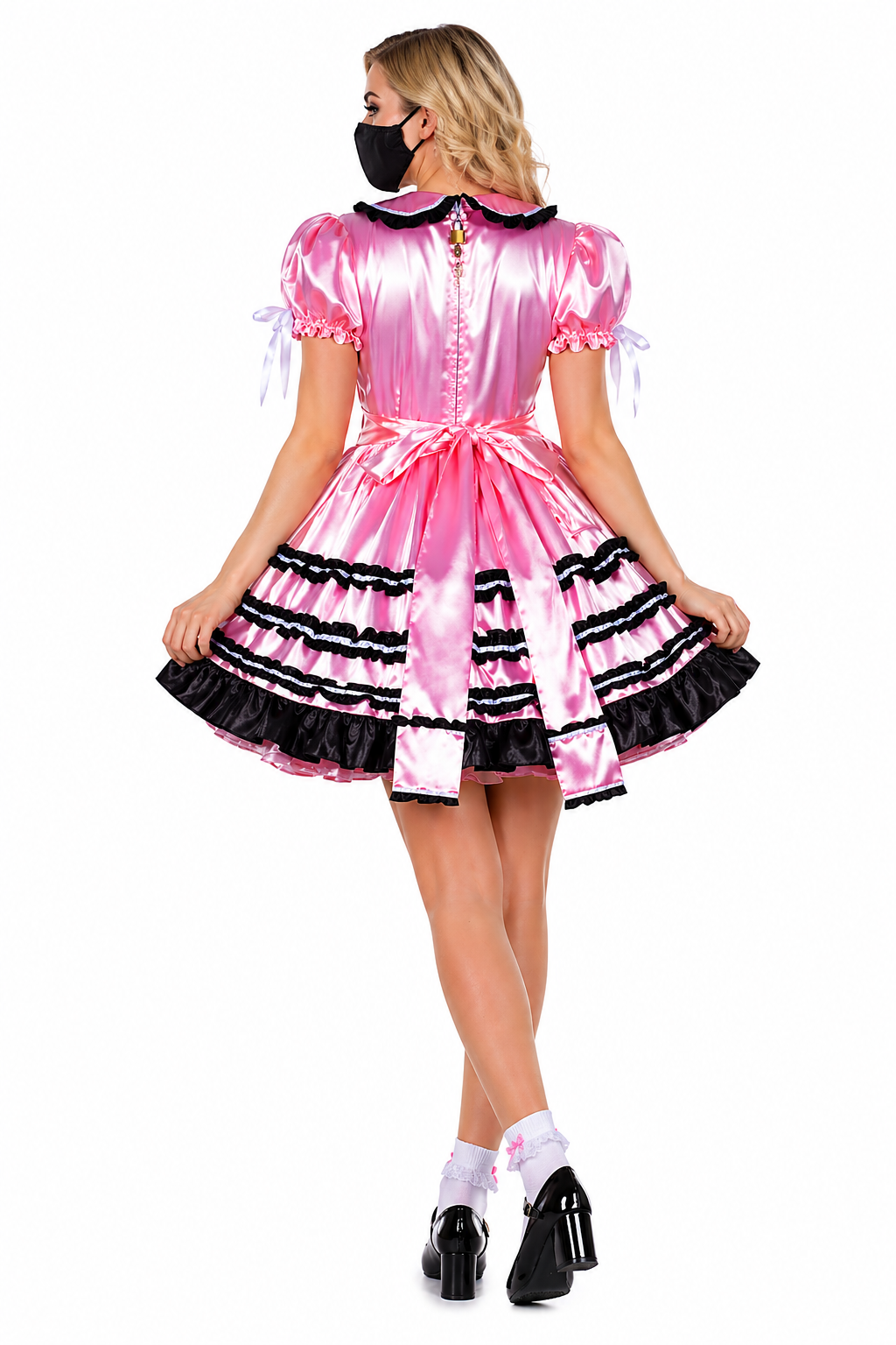 Pink Satin Dress G4068