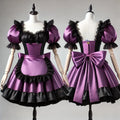 Lila Satin Sissy-Maid-Kleid G4076