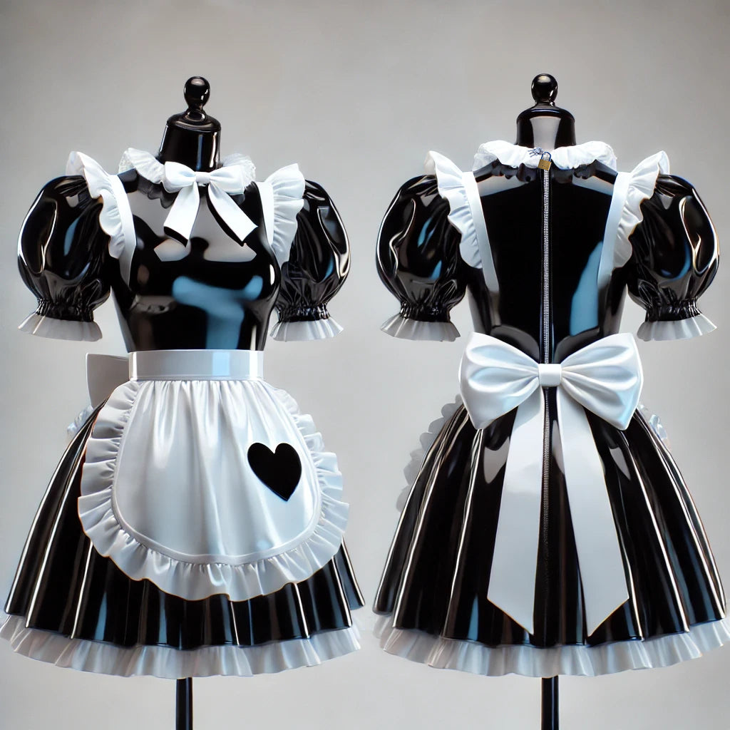 Robe noire en PVC lourd G4077