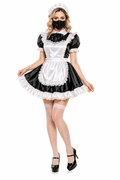 Schwarzes Satin-Kleid G4084