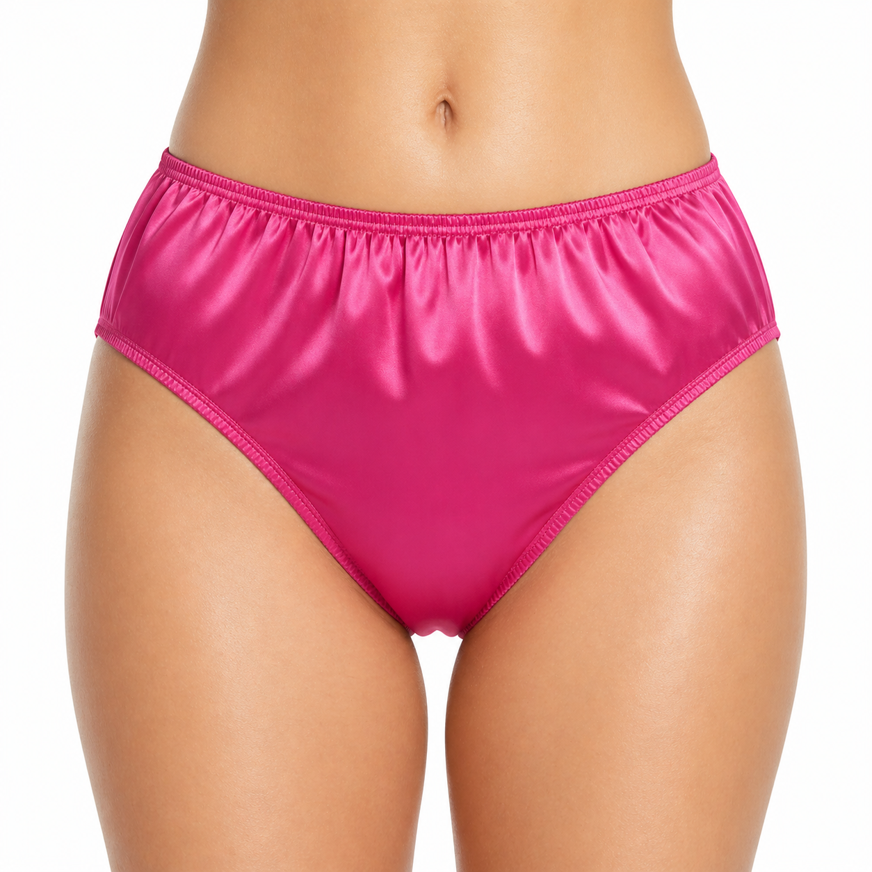Hot Pink Satin Panties G4086