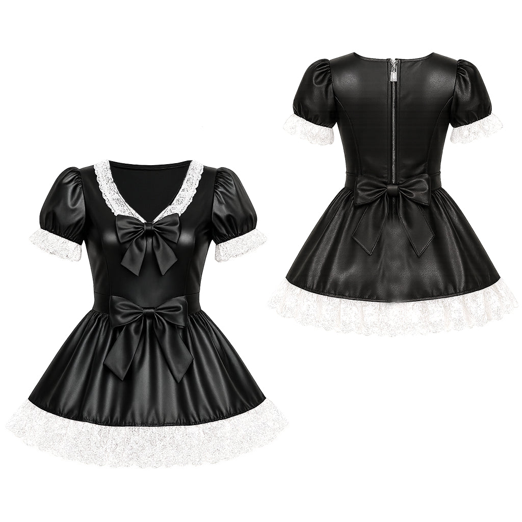 Black Leather Dress G4087
