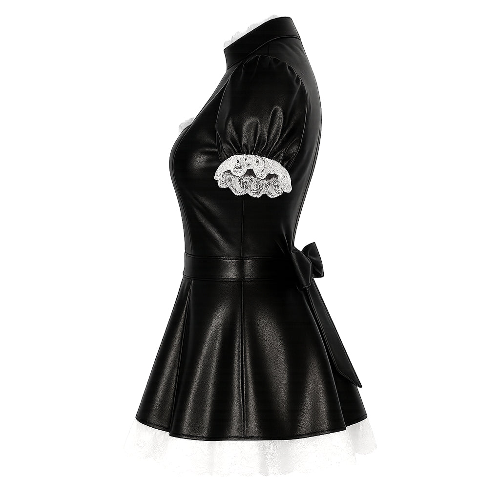 Black Leather Dress G4087