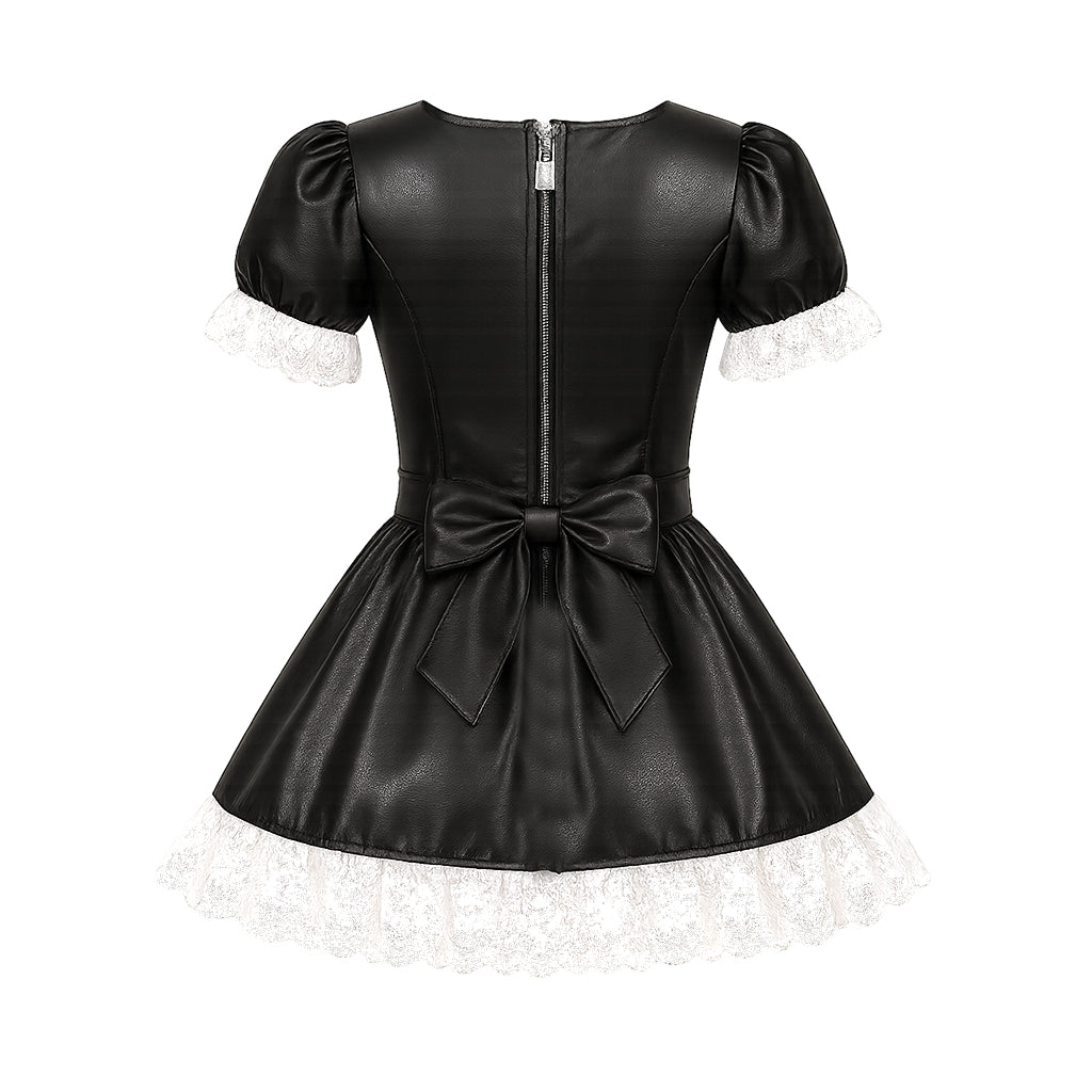 Black Leather Dress G4087
