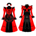 Rotes, dünnes PVC-Kleid G4088