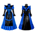 Blaues, dünnes PVC-Kleid G4089