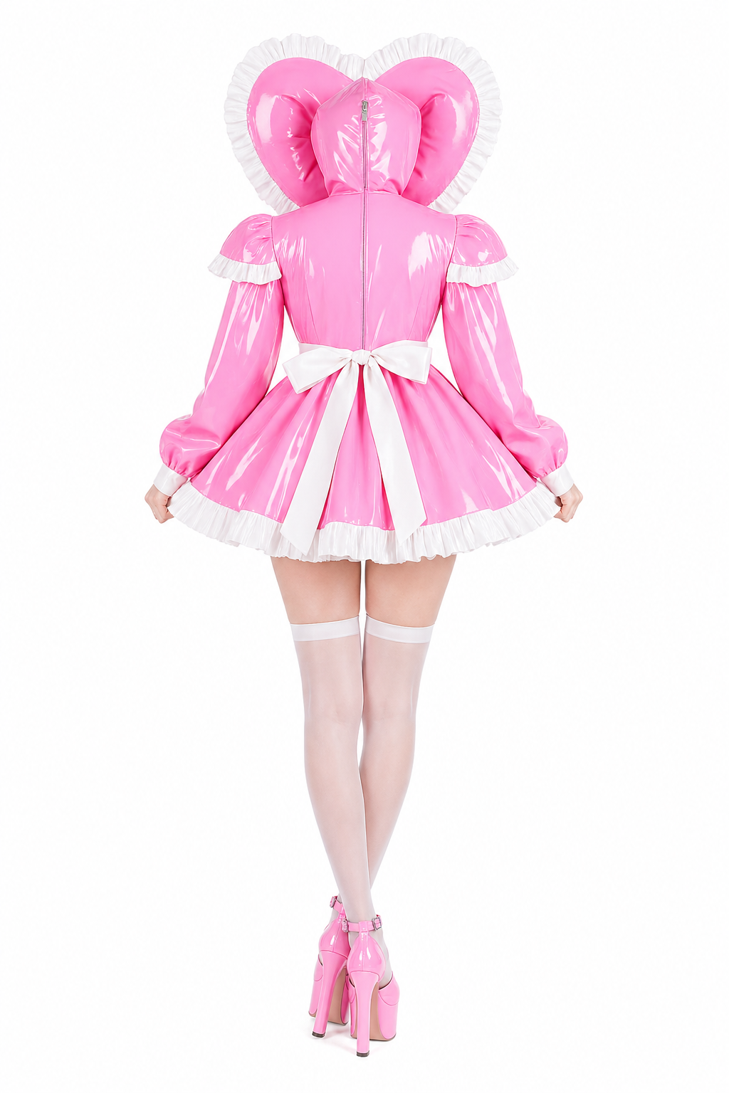 Pink Thin PVC Dress G4090