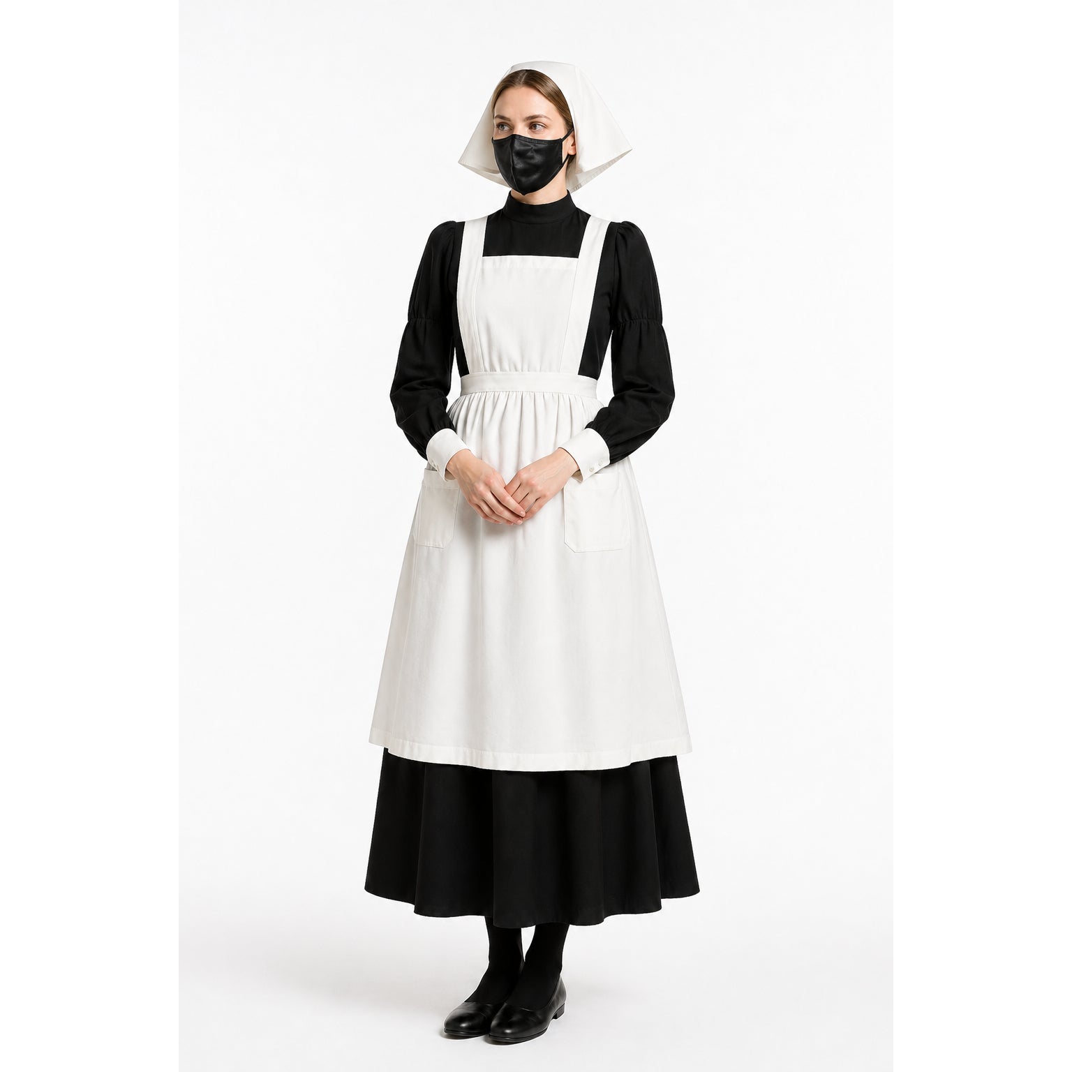 Schwarzes Baumwollkleid G4094