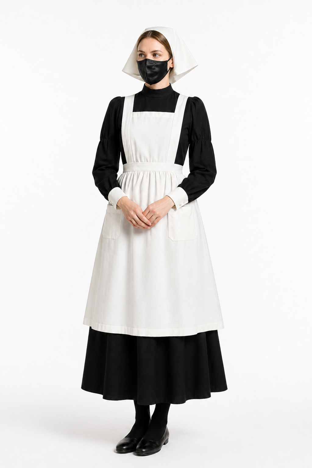 Schwarzes Baumwollkleid G4094