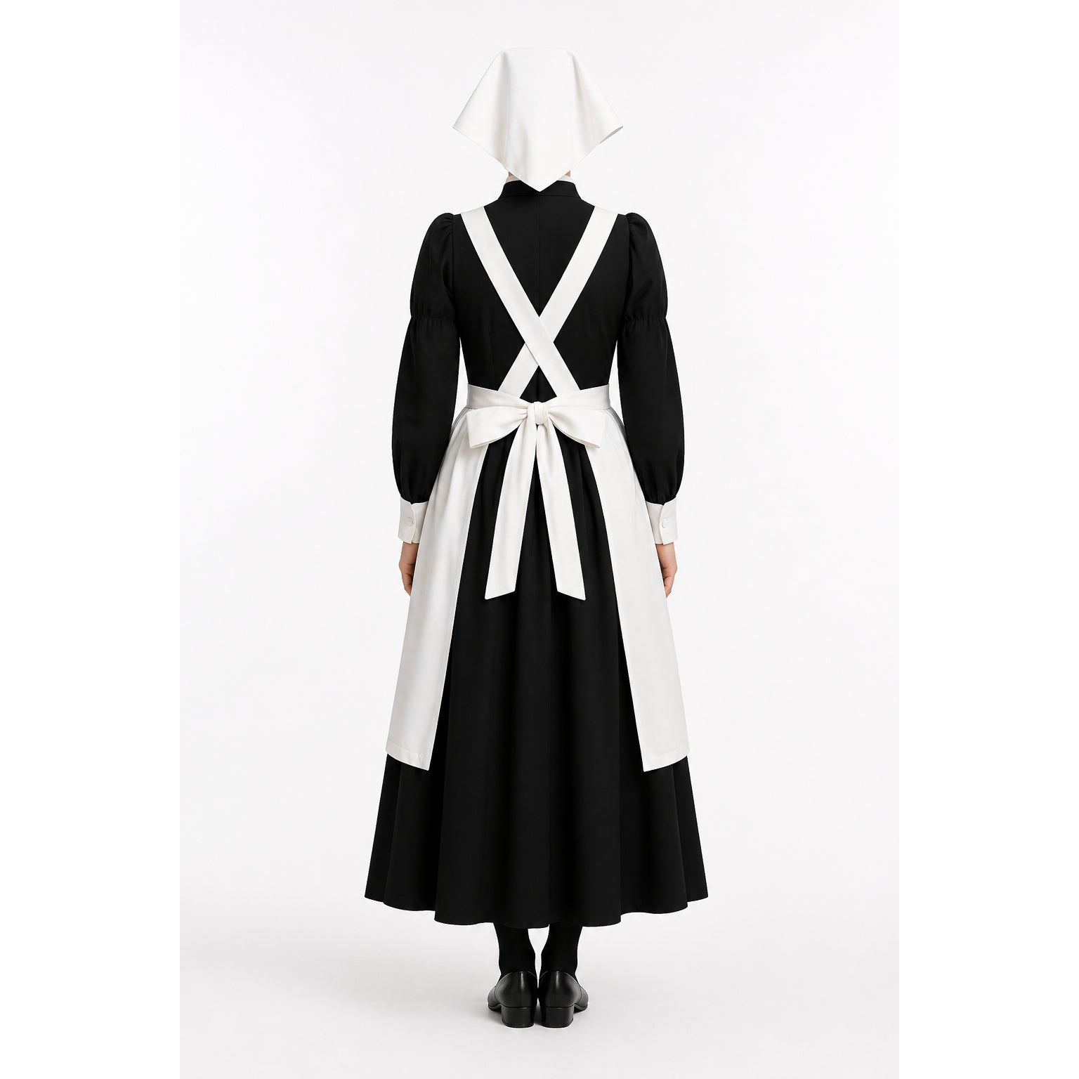 Schwarzes Baumwollkleid G4094