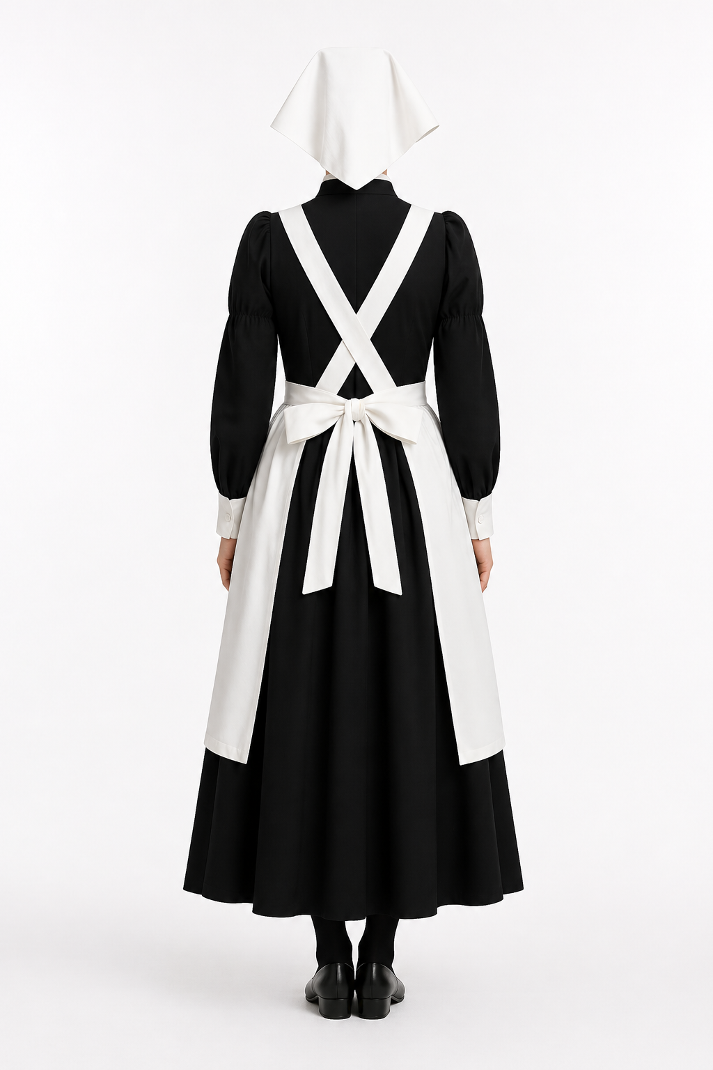 Schwarzes Baumwollkleid G4094