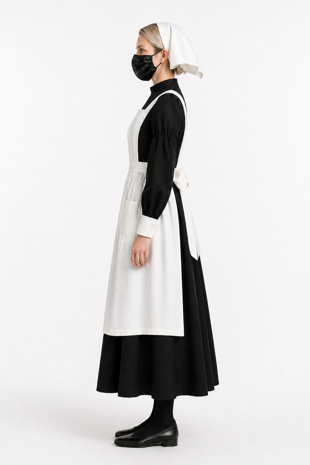 Schwarzes Baumwollkleid G4094