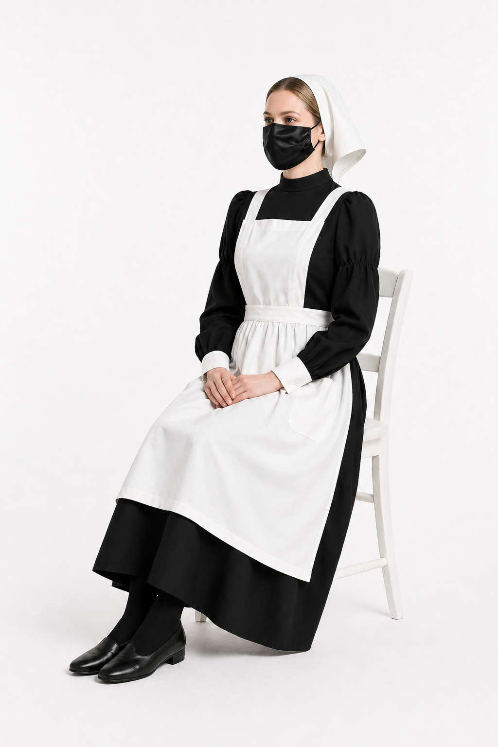 Schwarzes Baumwollkleid G4094