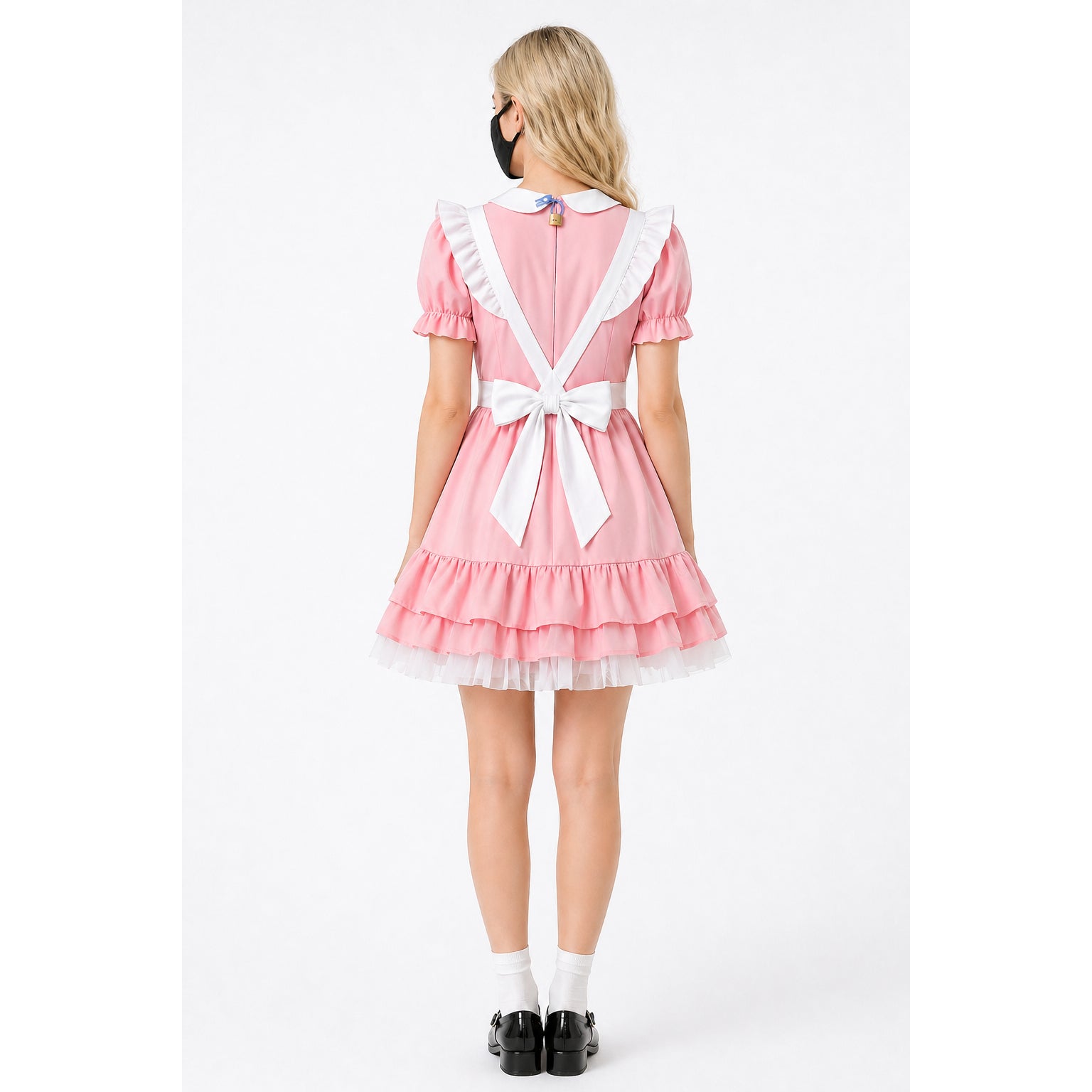 Baby Pink Cotton sissy maid Dress G4095