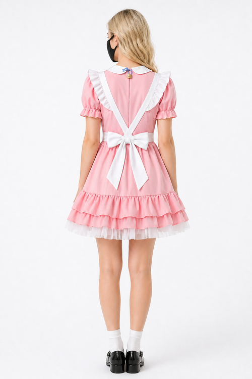 Baby Pink Cotton Dress G4095
